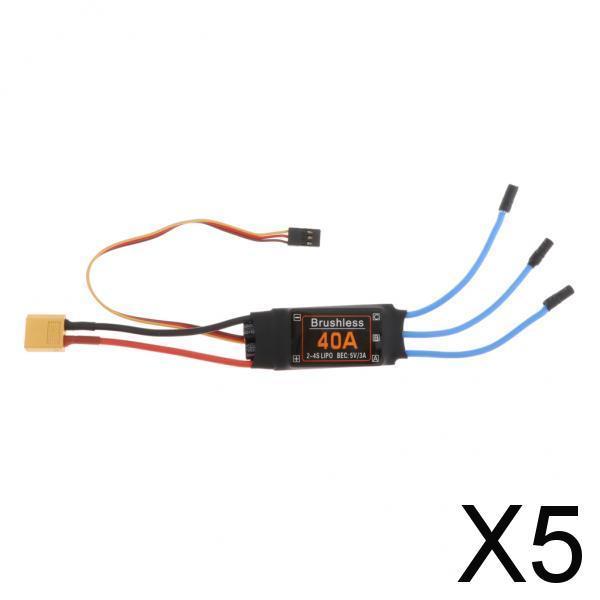 5x40A Brushless ESC Motor XT60 Plug RC Helicopter Airplanes Toys Components