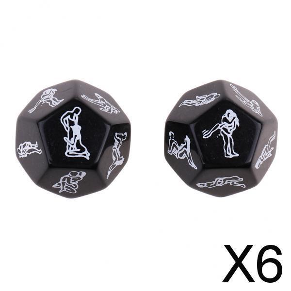6x2Piece Sex Action Glow Dice Love Games Romance Erotic Craps Toy Gift