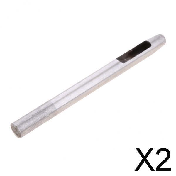 2xSteel Round Hollow Punch Hand Tools Hole Punching Leather Gasket 5.5mm