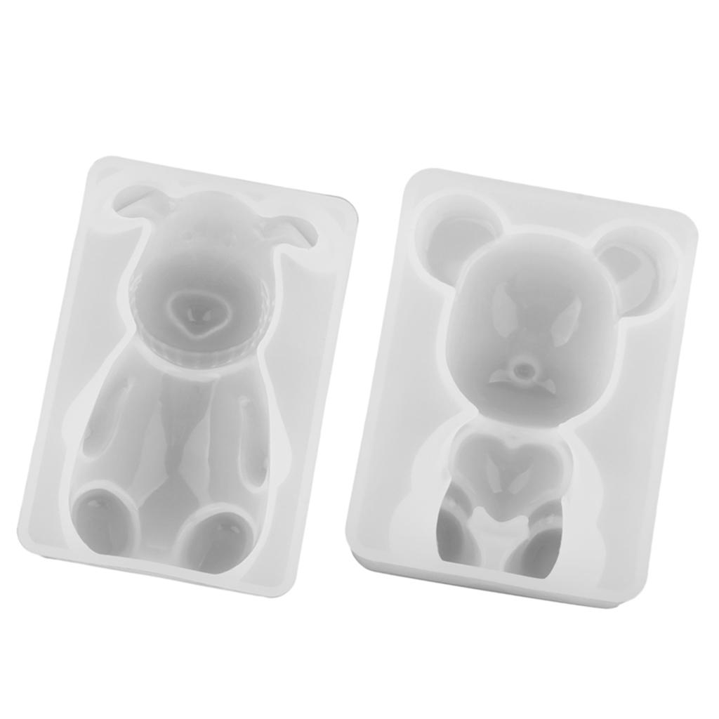 2Pcs Silicone Resin Casting Mold DIY Ornament Fondant Cake Molds Supplies