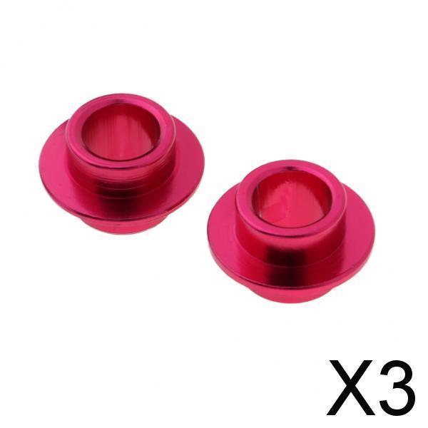 3x2 Pcs Roller Inline Skate Aluminum 8mm Bearing Spacers Accessories Red