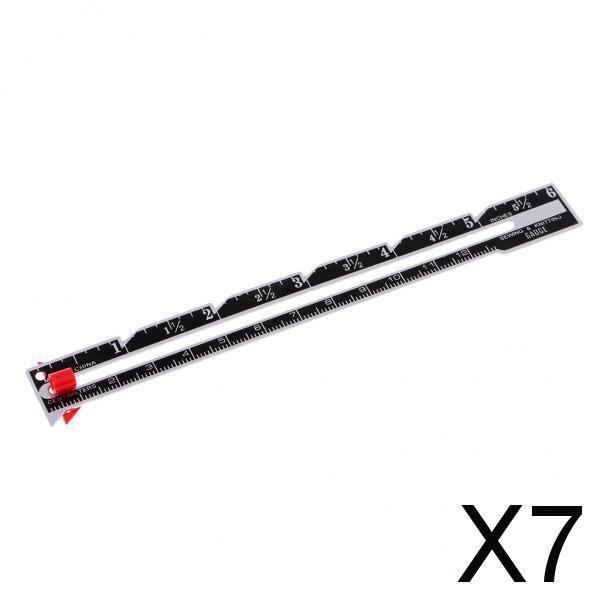 7xBlack Metal Sewing and Knitting Gauge Garment Pattern Dress Making Ruler