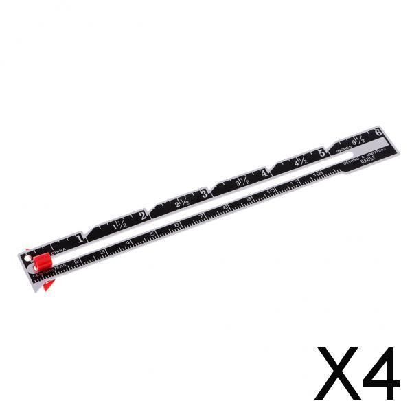 4xBlack Metal Sewing and Knitting Gauge Garment Pattern Dress Making Ruler