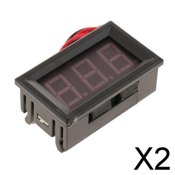 2xDigital DC Voltmeter, 0.56" LED Display Voltmeter, 3.5-30V Red