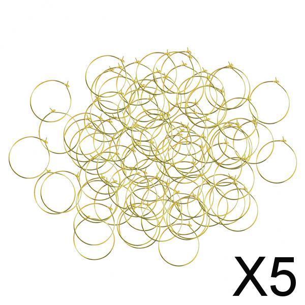 5x100x Lots Simple Round Hoop Earrings Circle Ear Hoop Female Earrings Making