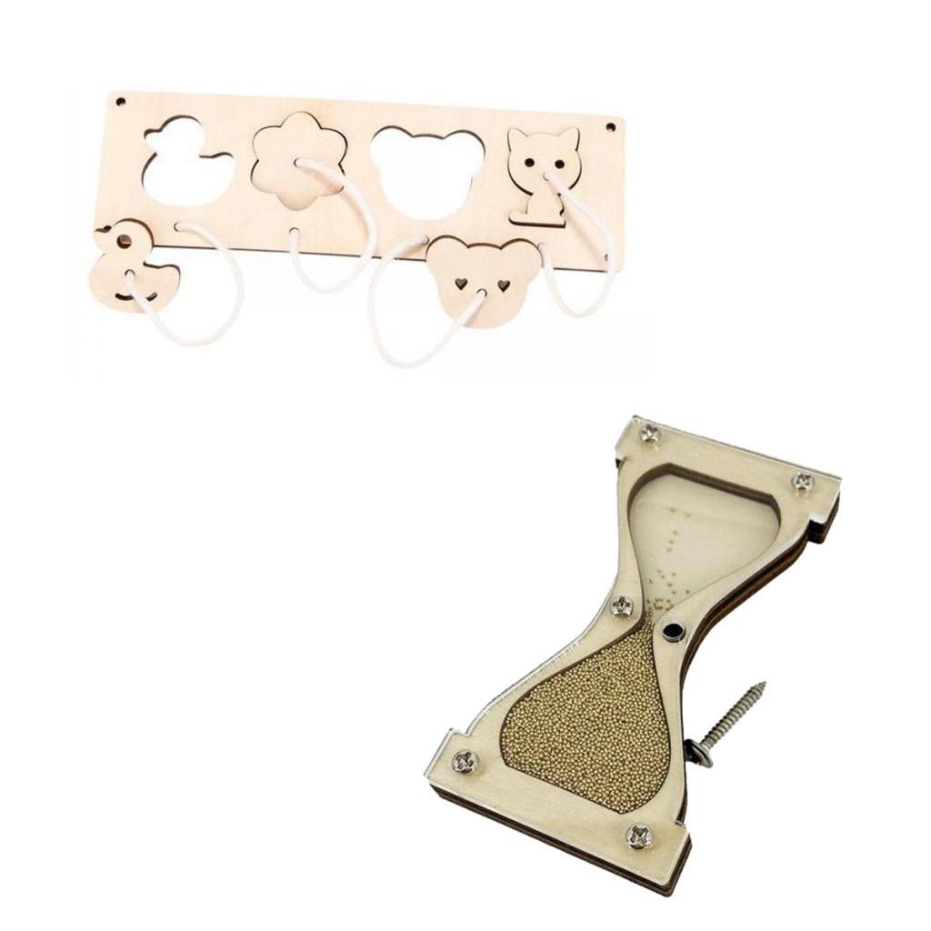 Wooden Busy Board  Animal Matching and Champagner B