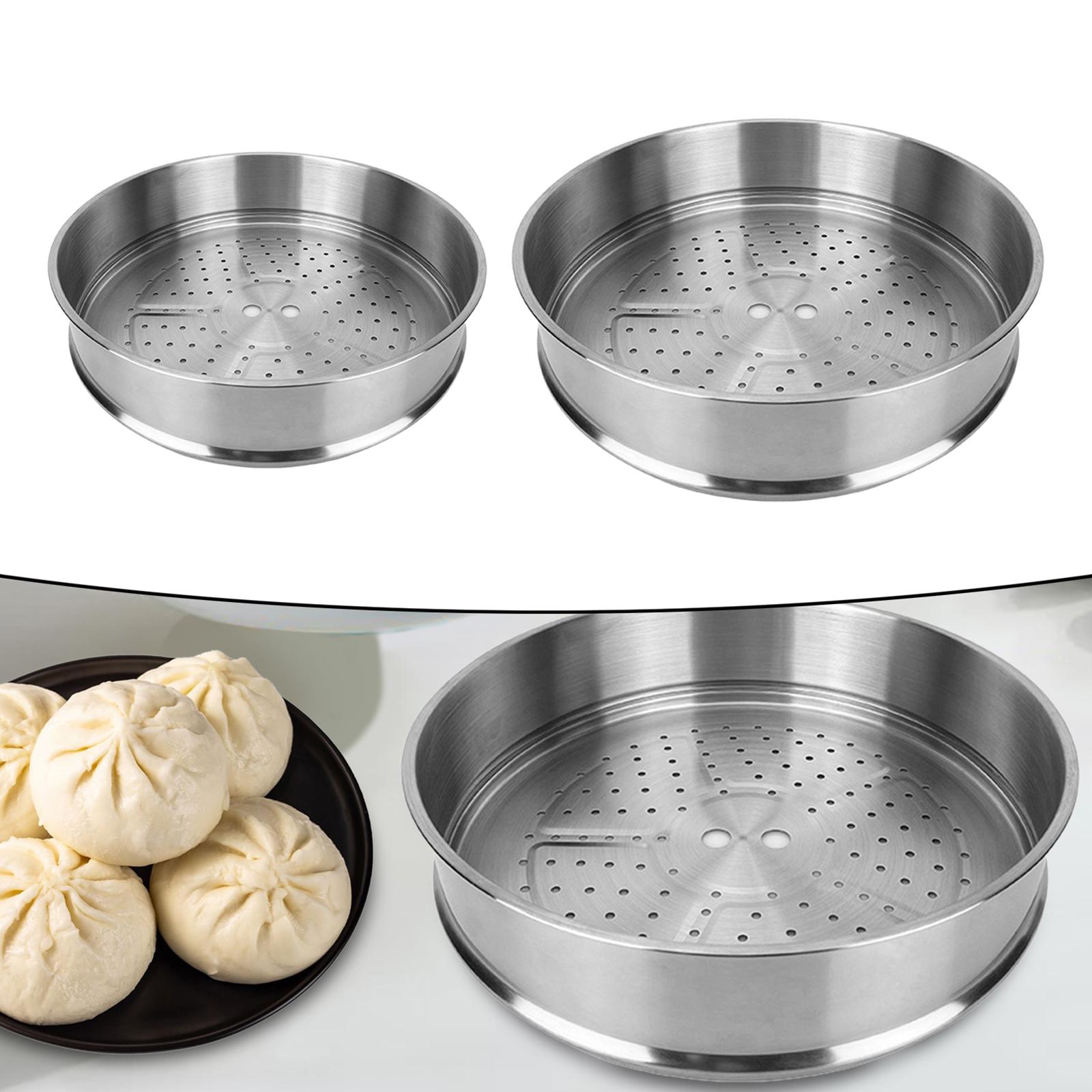 2Pcs Stainless Steel Steamer Basket Meat Cooking Steam Grids 