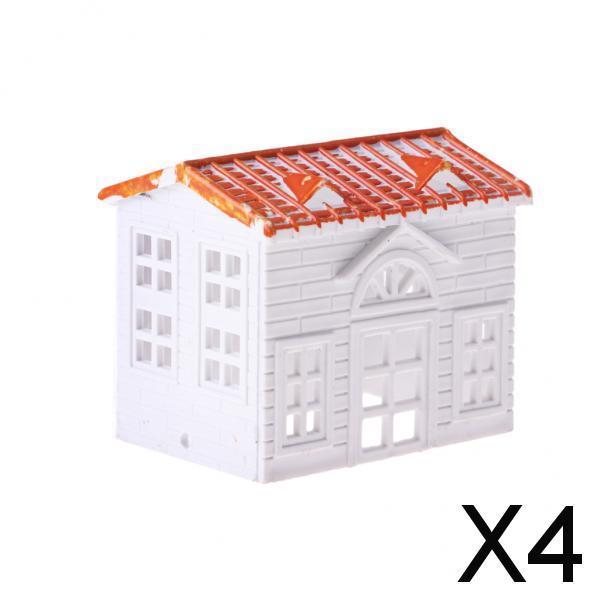 4xSmall House Villa Model DIY Building Sand Scene Accessories