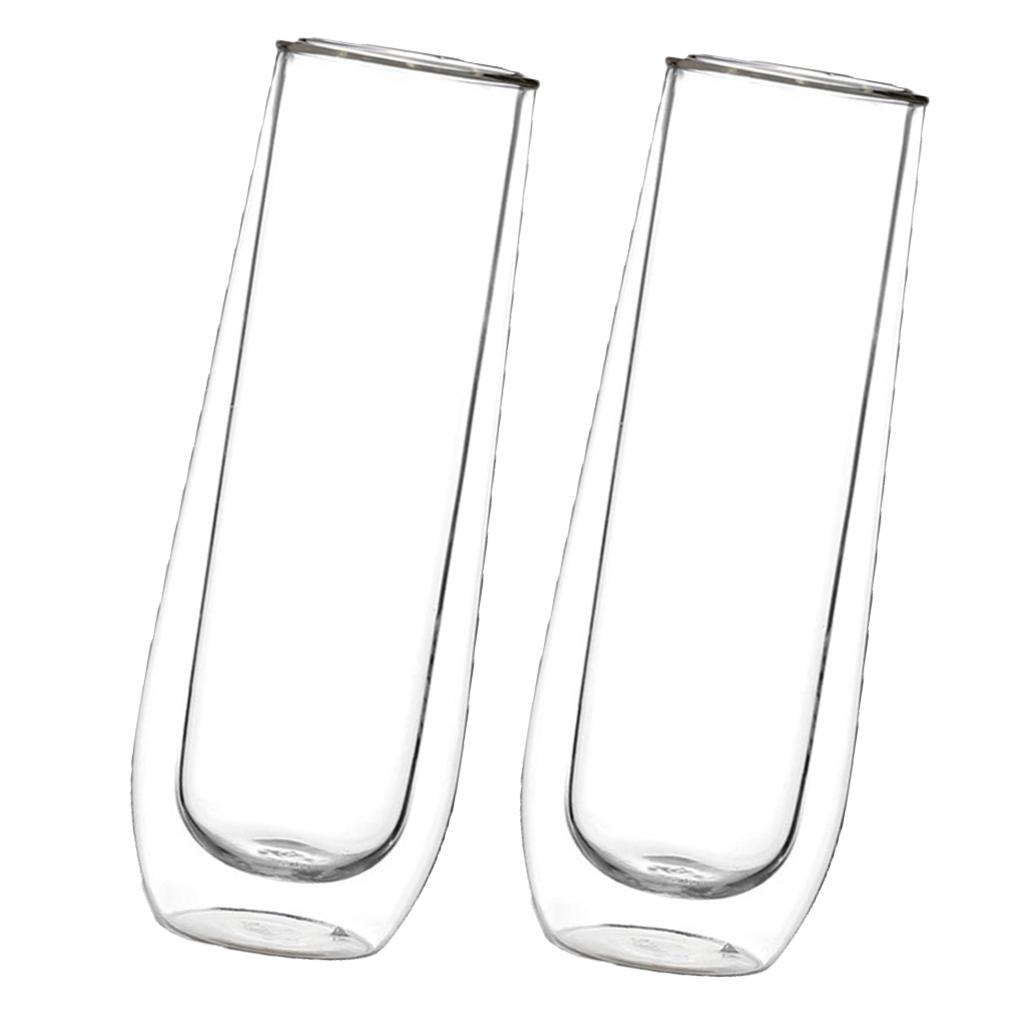 2 Pieces Champagne Glass High-grade Red Wine Glass Transparent Water Glass