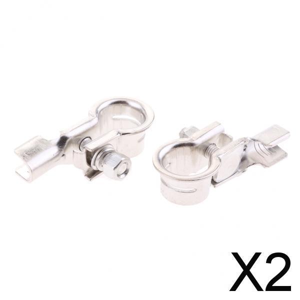 2xPair Car Copper Positive & Negative Battery Terminal Clamp Clip Connectors