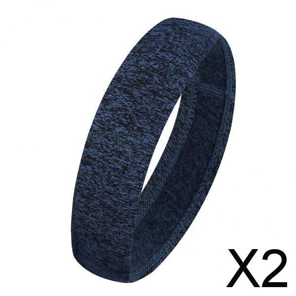 2xMen Women Sports Headband Gym Tennis Basketball Sweatband Hairband Blue