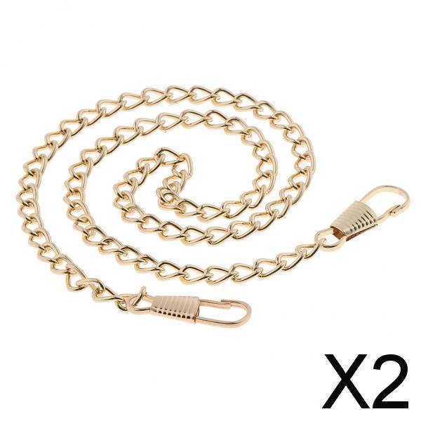 2xReplacement Chain Strap Purse Handbag Handle DIY Shoulder Bag Strap Gold