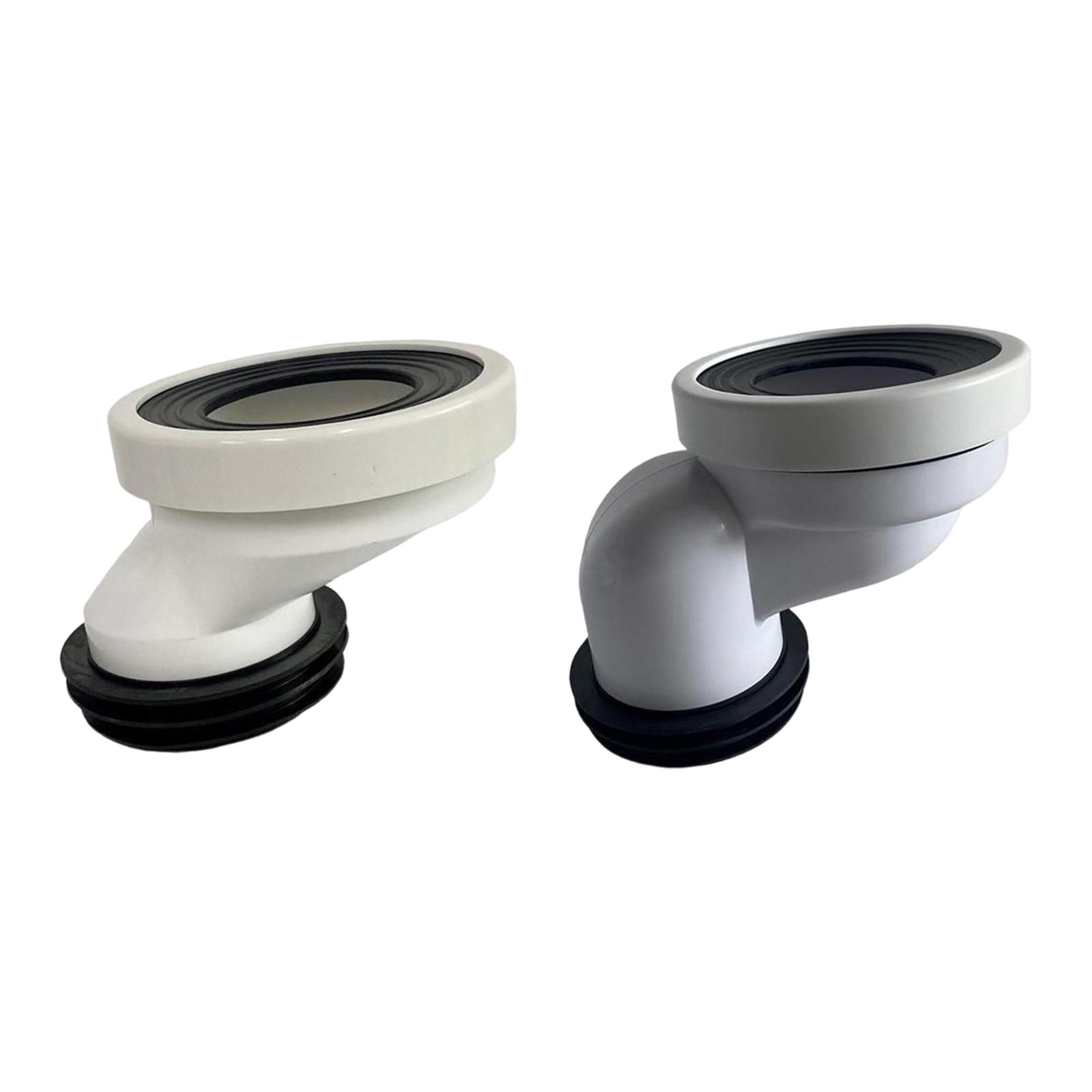 2x Offset Toilet Flange Connector Tub Waste Drain System
