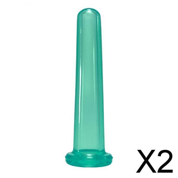 2xMini Facial Face Eye Silicone Cupping Vacuum Suction Massage Green 4