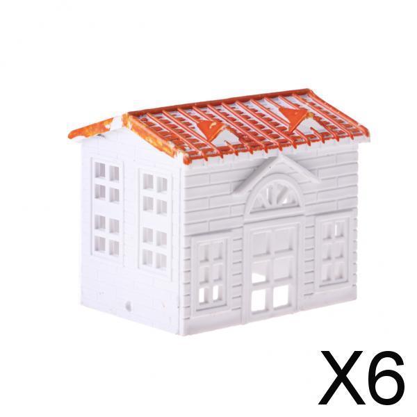 6xSmall House Villa Model DIY Building Sand Scene Accessories
