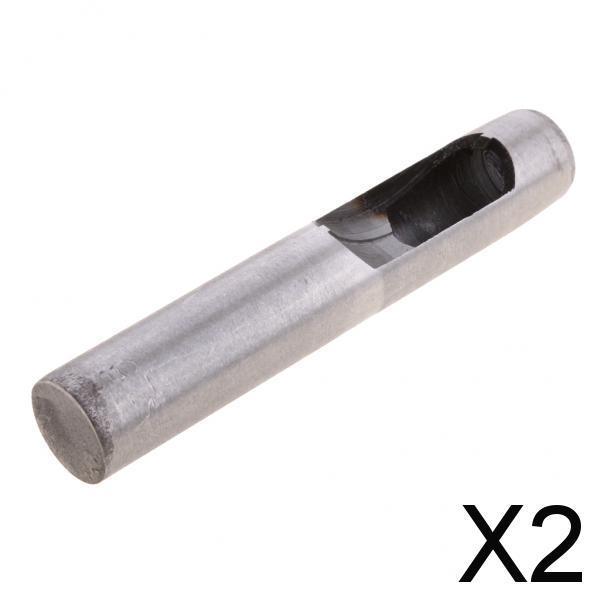 2xSteel Round Hollow Punch Hand Tools Hole Punching Leather Gasket 15mm