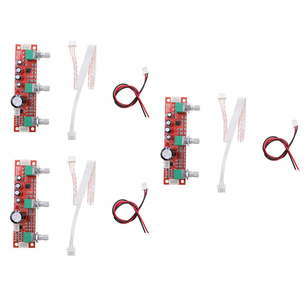 3x NE5532 Preamp Preamplifier Tone Board 2 Channel Treble Volume Control