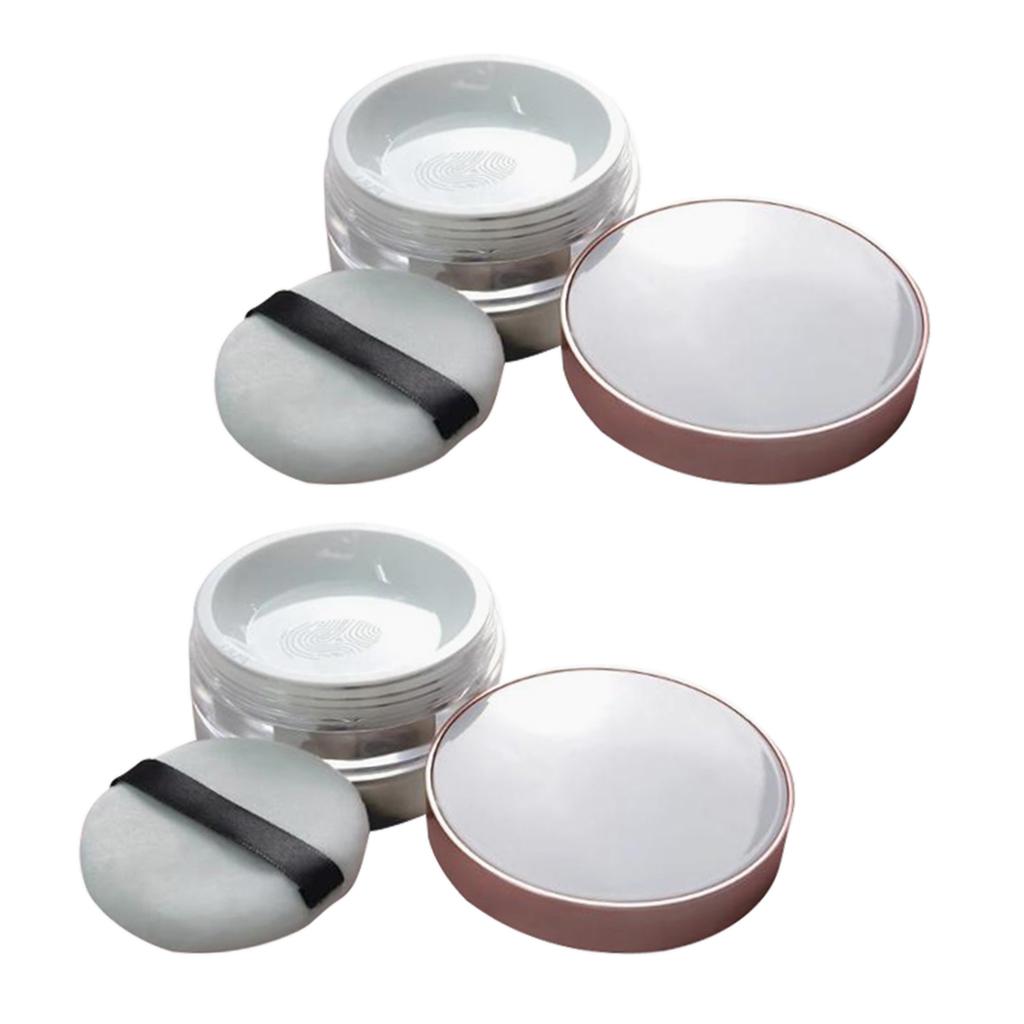 20G Empty DIY Makeup Loose Powder Case Cosmetic Blush Powder Container 2pcs