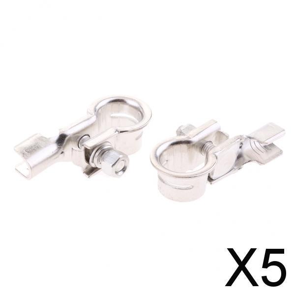 5xPair Car Copper Positive & Negative Battery Terminal Clamp Clip Connectors