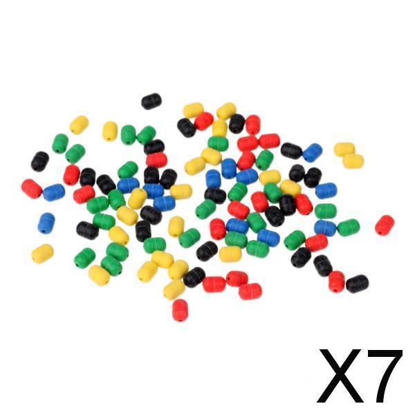 7x100Pcs Carp Bait Soft Beads Sea Fishing Lure Floating Float Tackles Cylinder