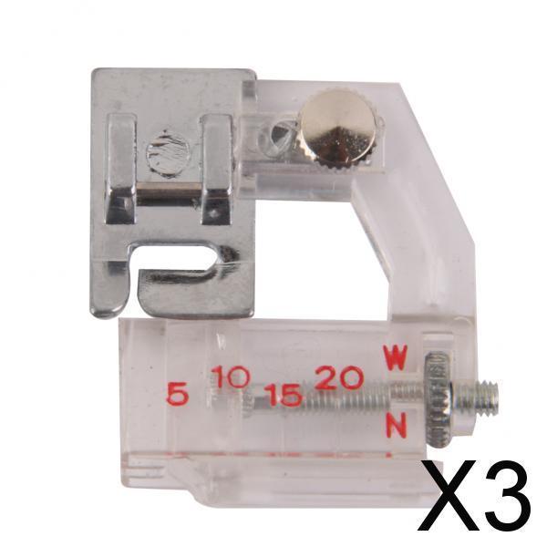 3xAdjustable Bias Binder Presser Foot For Sewing Machine