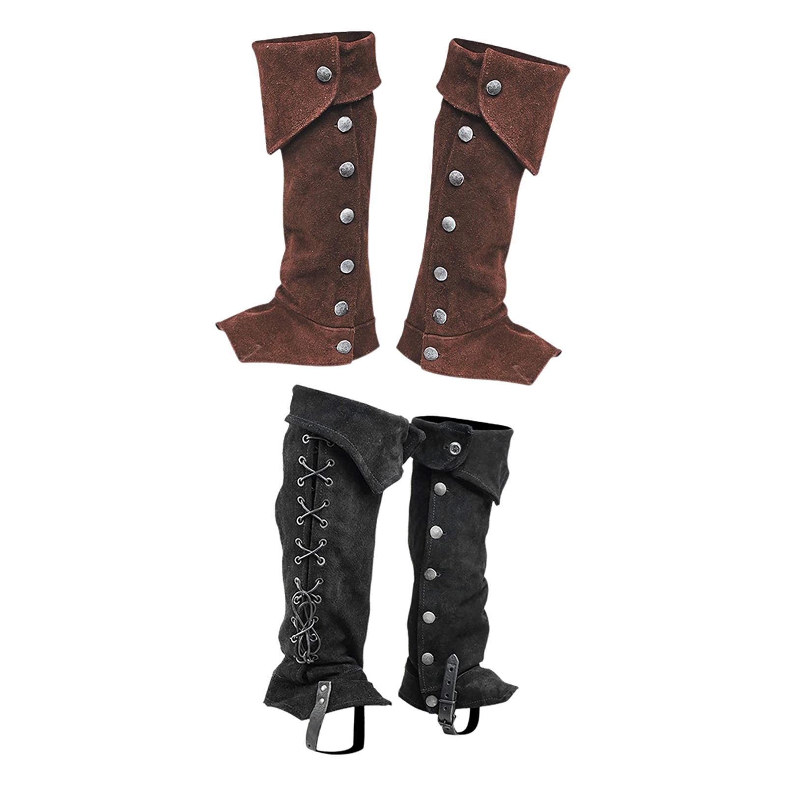 2 pairs Pirate Boot Cover Steampunk Knight Costume 