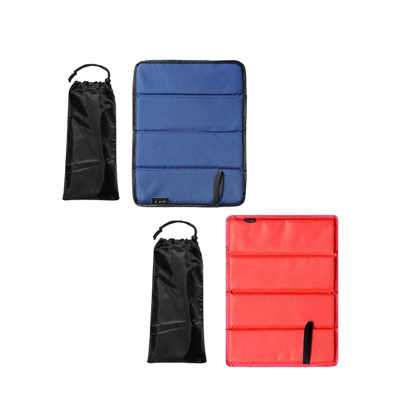 2Pieces Portable Foldable Foam Seat Pad Cushion  Blue and Red