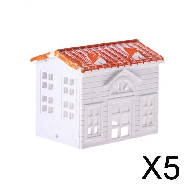 5xSmall House Villa Model DIY Building Sand Scene Accessories