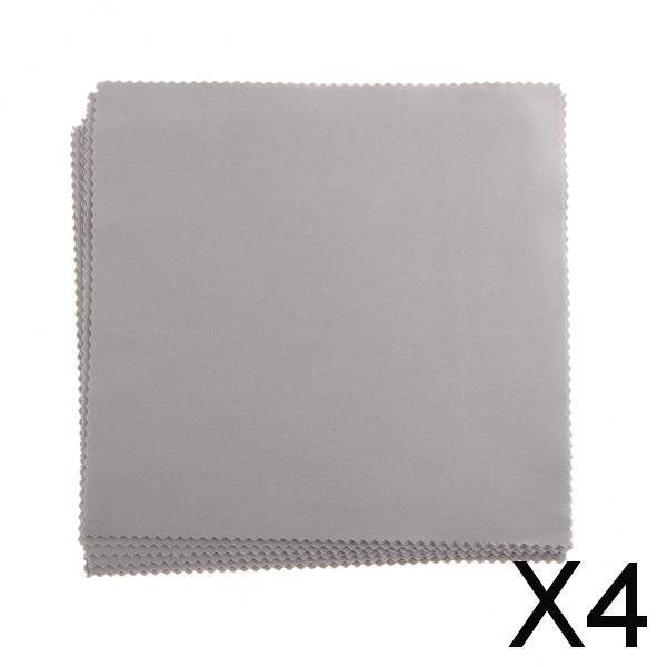 4x10PCS Microfiber Cleaning Cloth Eyeglasses Screen Camera Lens Cleaner Gray