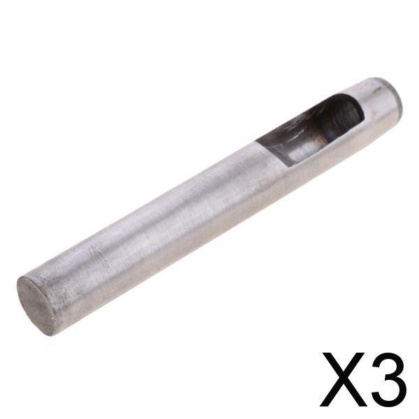 3xSteel Round Hollow Punch Hand Tools Hole Punching Leather Gasket 11mm