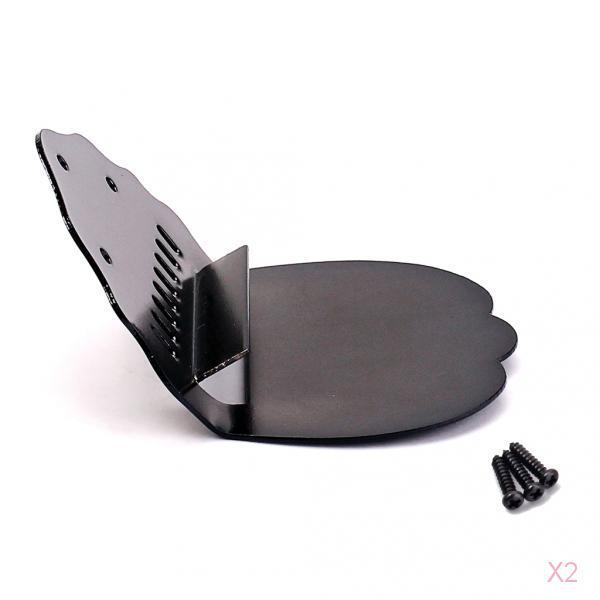 2x High Quality Mandolin Black Scalloped TailpieceTail Piece Replacement Parts