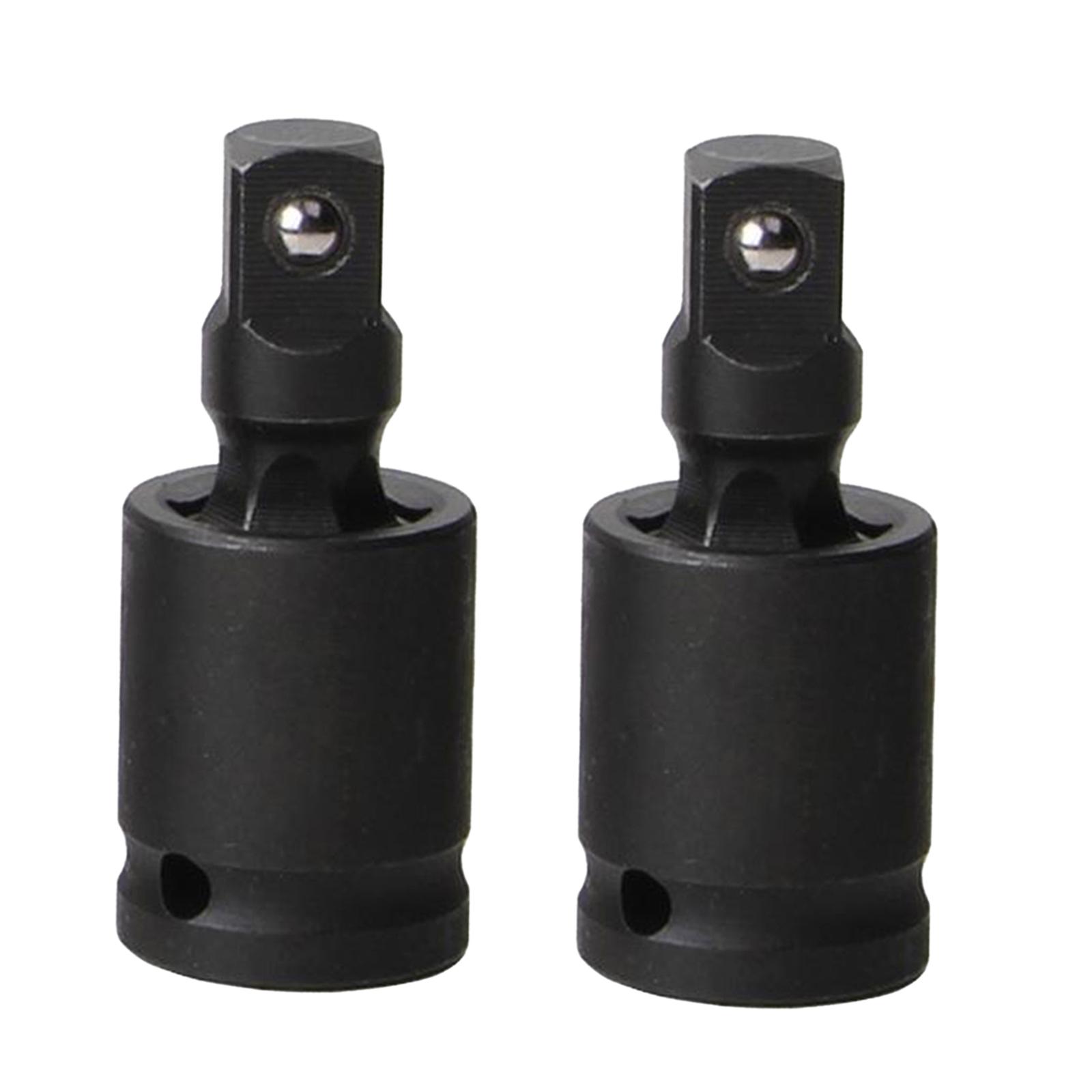 2xUniversal Joint Socket Ratchet Angle Extension Bar Socket Adapter 0.5 inch