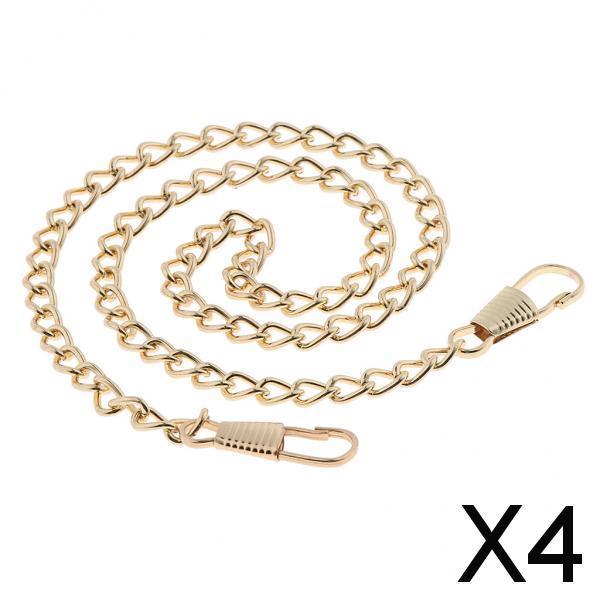 4xReplacement Chain Strap Purse Handbag Handle DIY Shoulder Bag Strap Gold