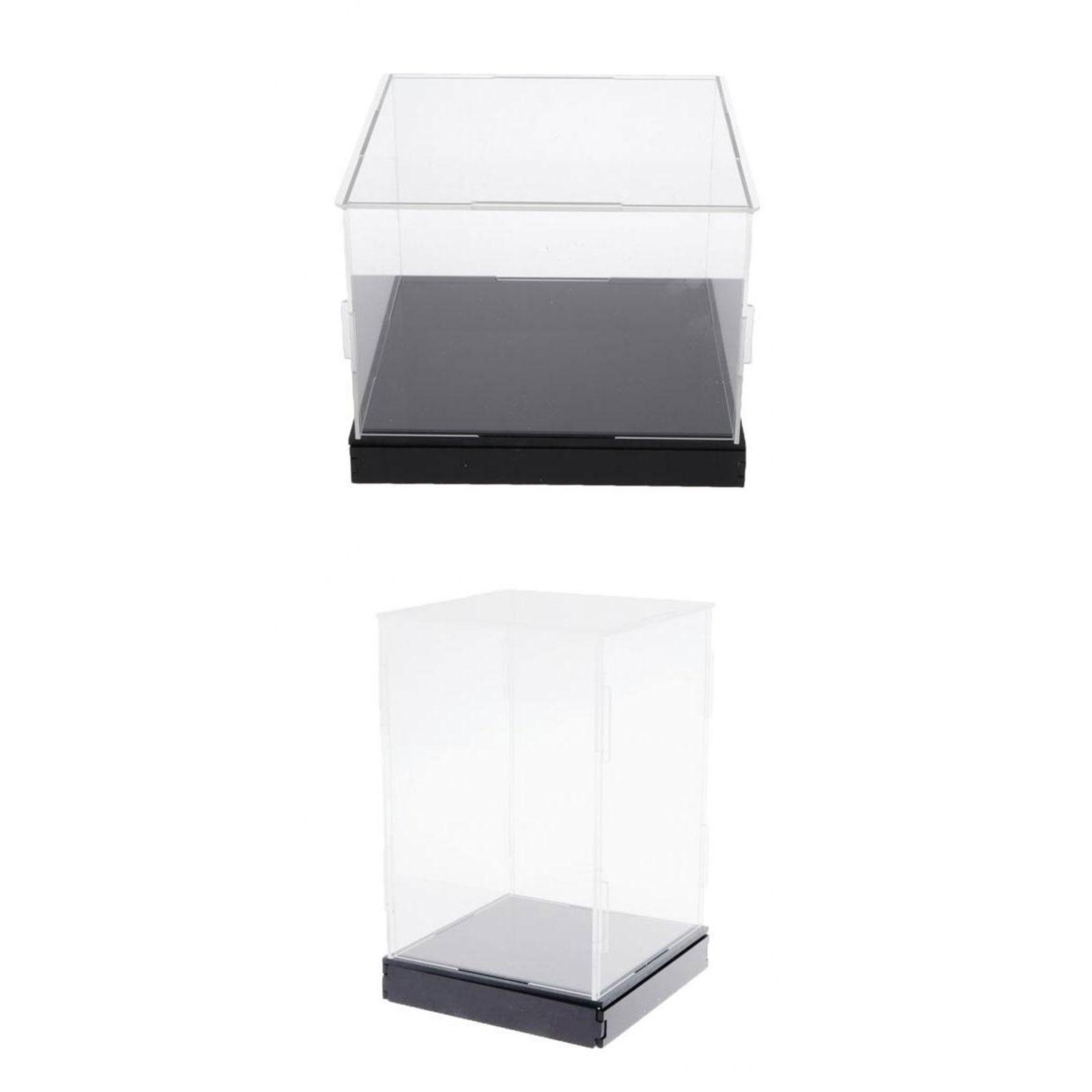 2 pieces Clear Acrylic Display Box Dustproof Figures Toy Model Cases