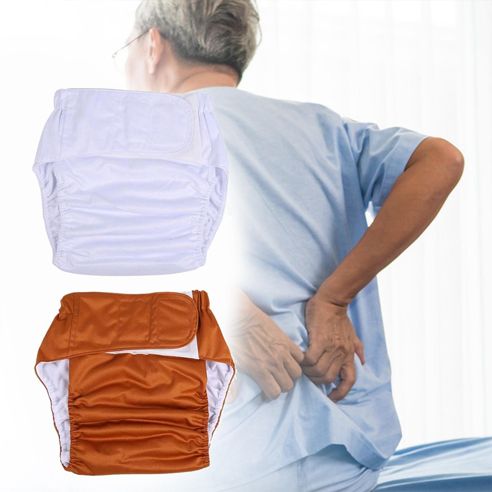 2Pcs Reusable Adult Diaper Nappy for Men Women Leakproof Breathable 