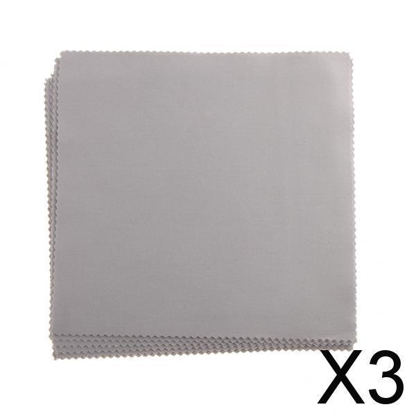 3x10PCS Microfiber Cleaning Cloth Eyeglasses Screen Camera Lens Cleaner Gray