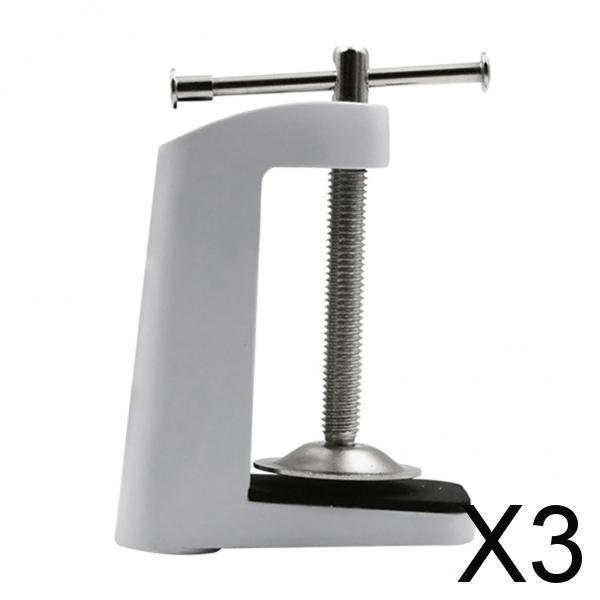 3xReplacement Clamp for Base Swing Arm Lamps Mounting Bracket Clamp Silver