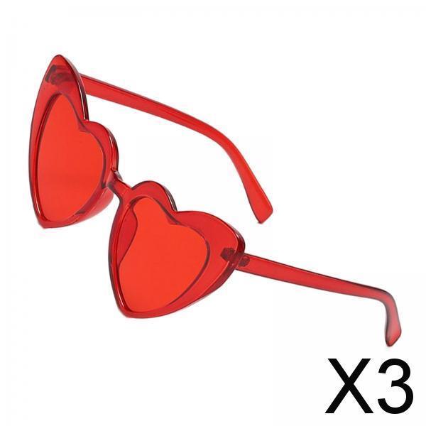 3xFashion Sunglasses Sun Glasses UV Protection Eyeglasses for Beach Travel Red