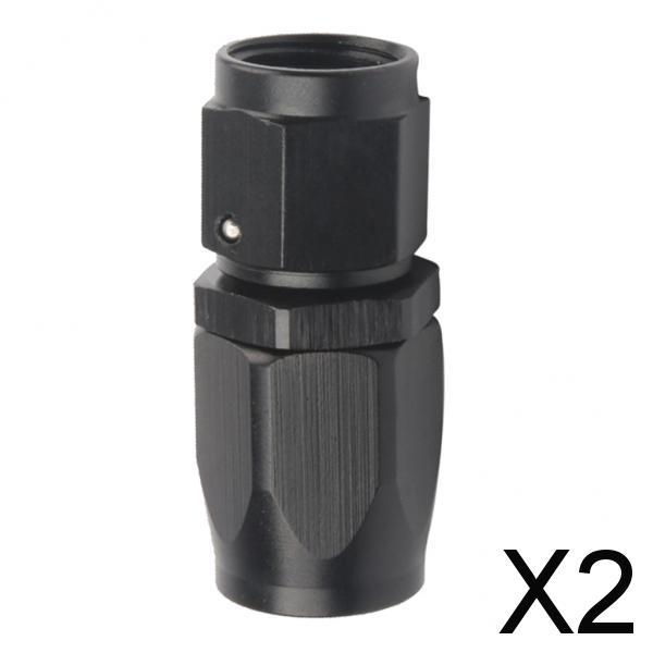 2xUniversal Reusable AN 6  Black 0 Degree