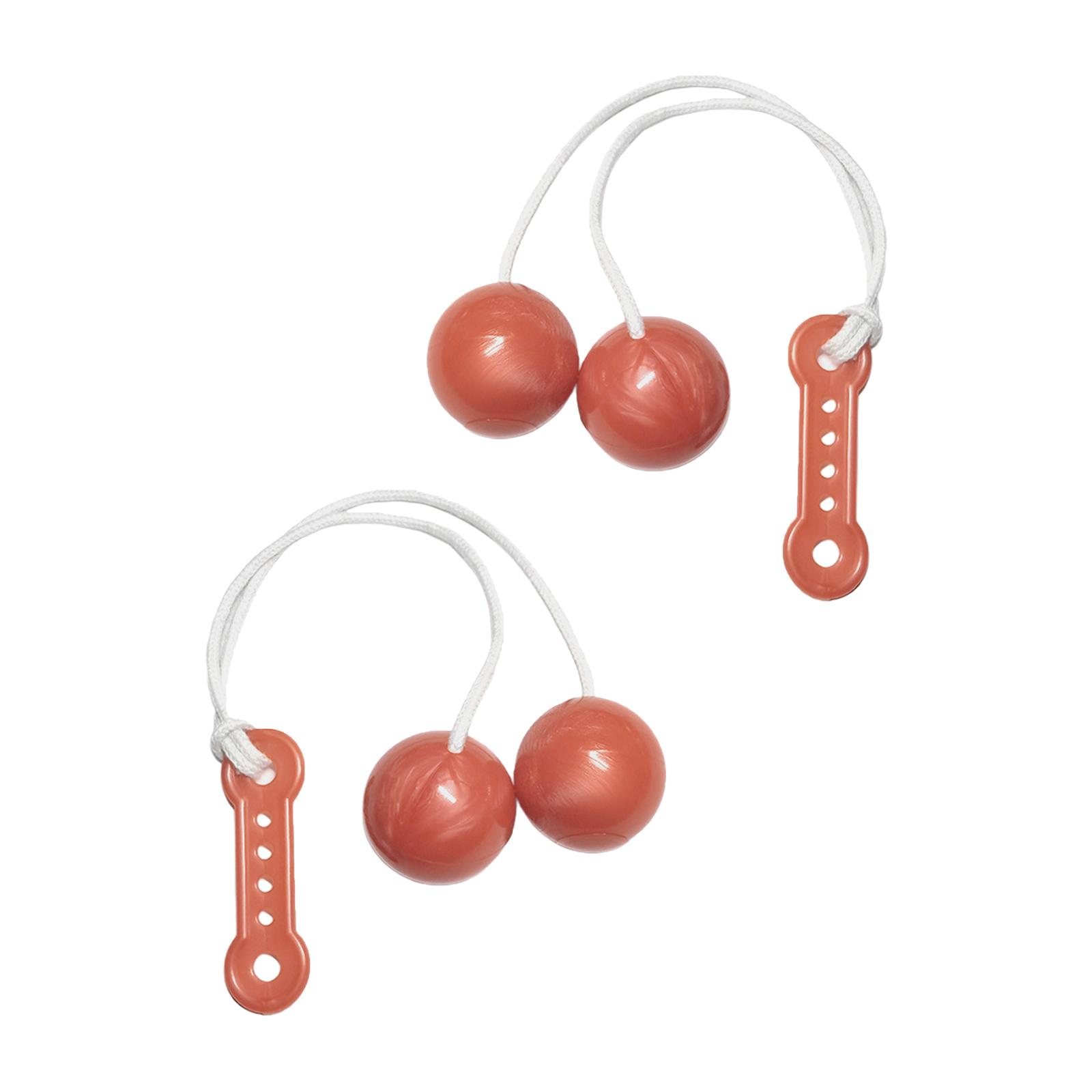 2pcs Swing Up Balls On A String Swinging Ball Toy red