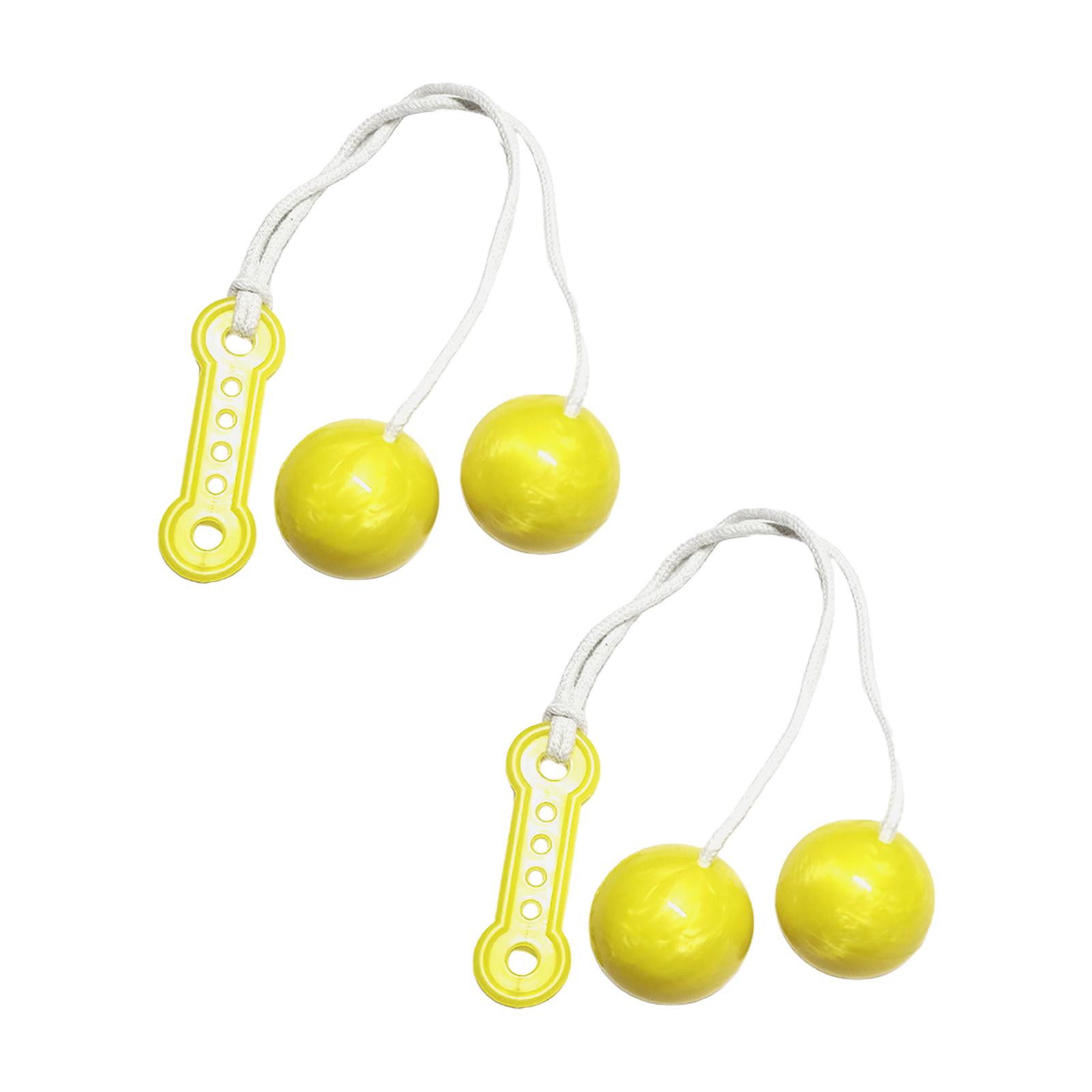 2pcs Swing Up Balls On A String Swinging Ball Toy yellow
