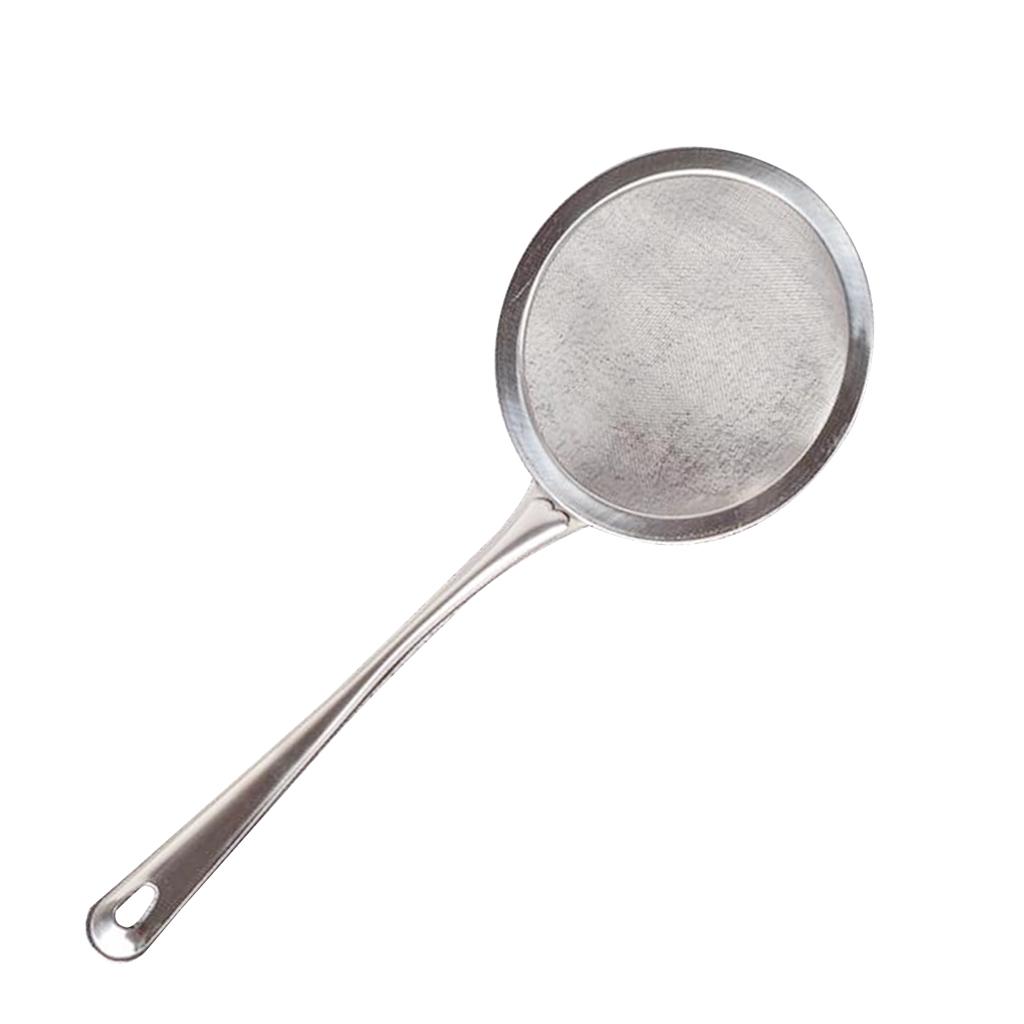 Stainless Fine Mesh Oil Skimmer Spoon Food Strainer Sieve Colander 14cm