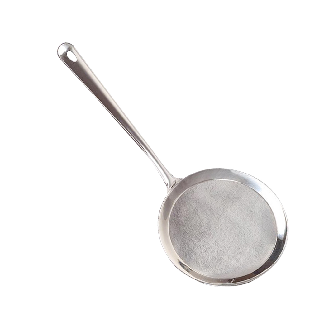 Stainless Fine Mesh Oil Skimmer Spoon Food Strainer Sieve Colander 18cm