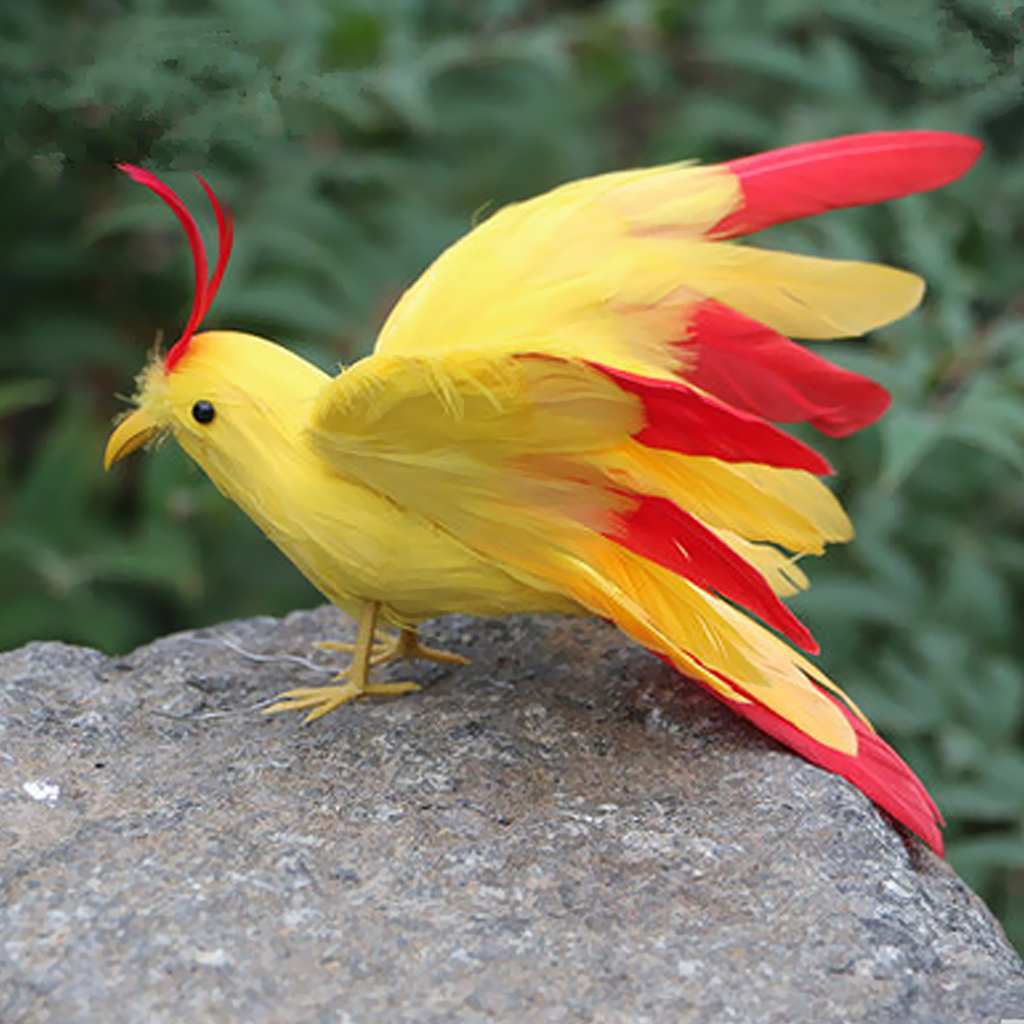 Artificial Bird Figurine Yellow