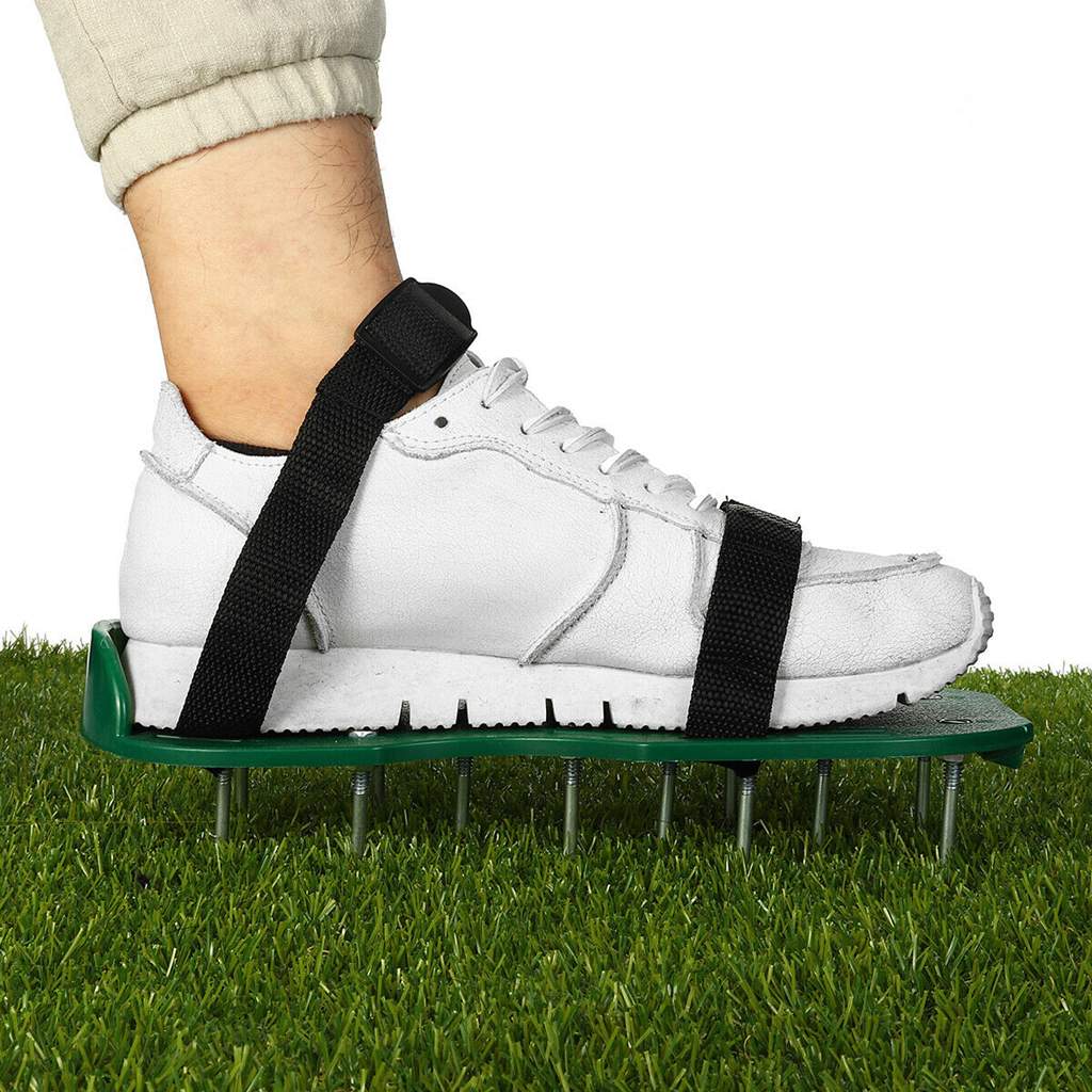 Lawn Aerator Shoes Adjustable Straps Spike Sandals Shoes for Aerating Lawn