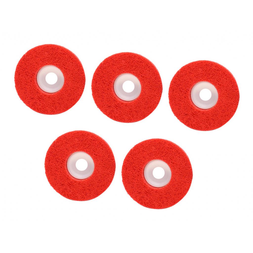 5Pcs Nylon Fiber Wheel Abrasive Buffing Disc Pad Surface Polishing Red