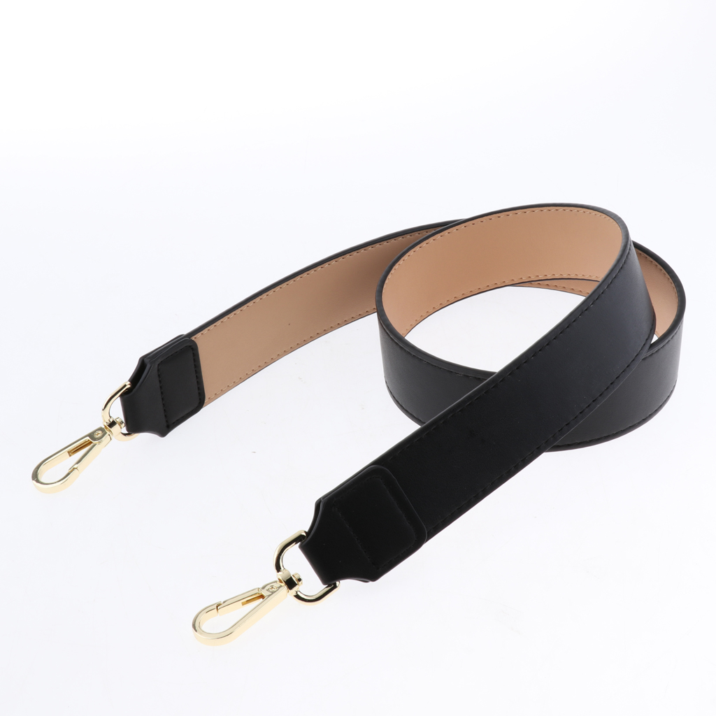 Detachable Pu Leather Handbag Strap Replacement Crossbody Bag Belt Black 2