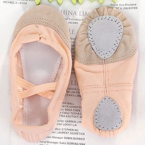  Incarnadine Canvas Ballet Dance Shoes Slippers for Kids US Size 8# 5 2/3 Inch 