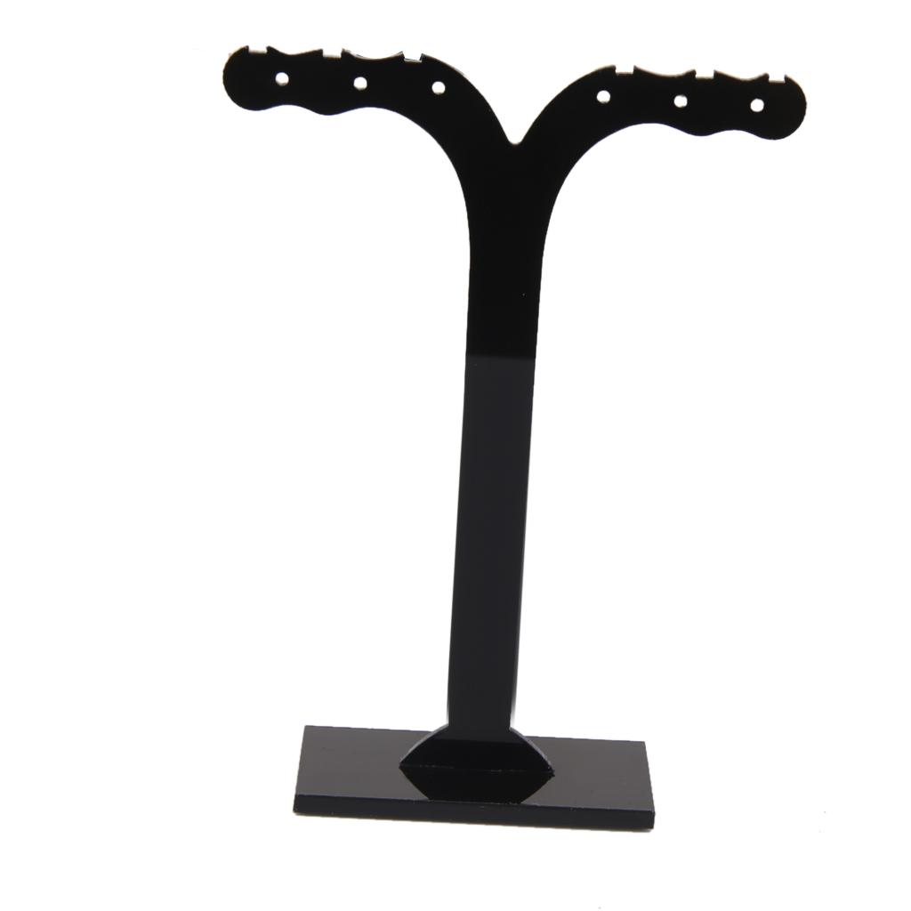 3Pcs Detachable Acrylic Earrings Jewelry Holder Display Stands Black