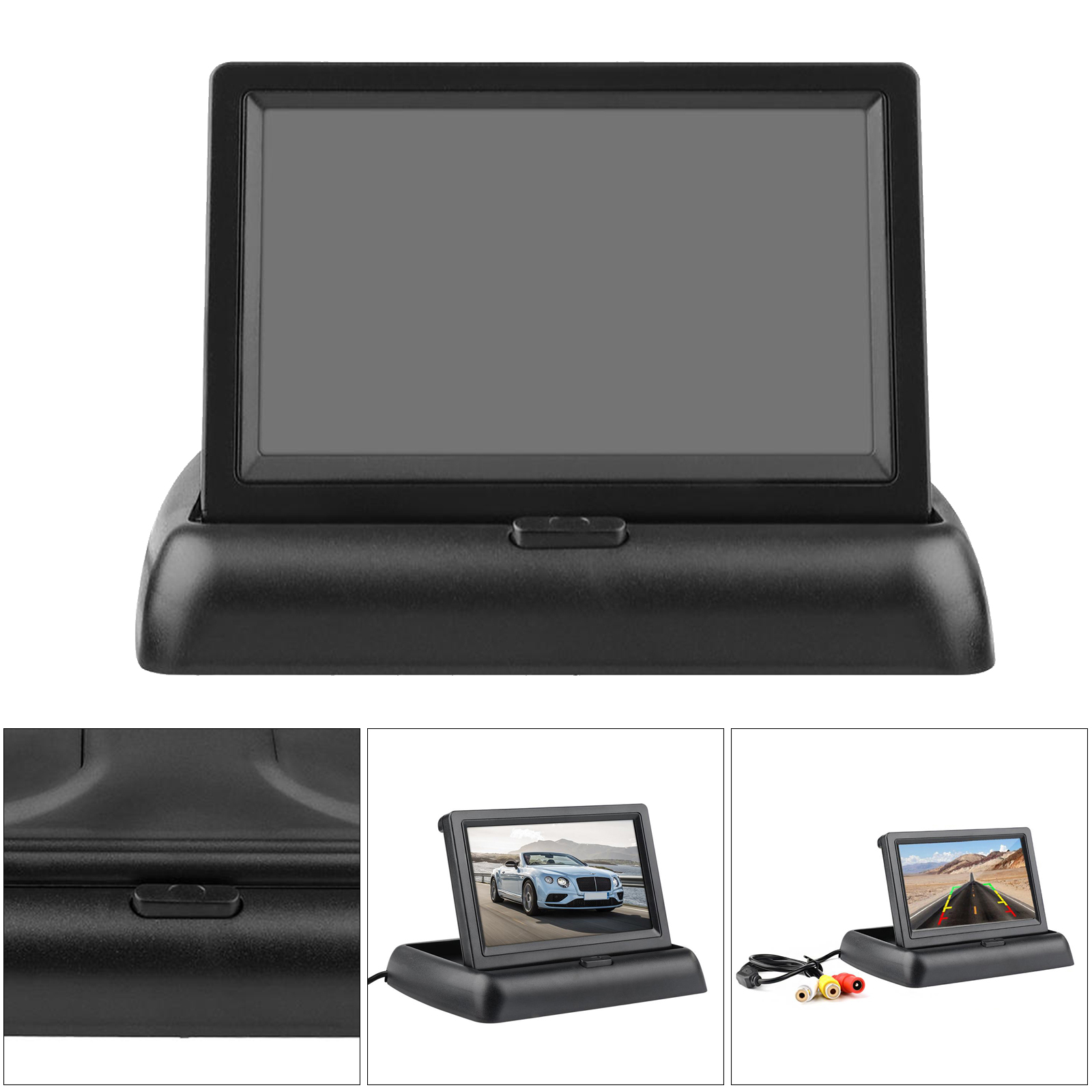Universal 4.3 inch HD Foldable Car Parking Rear View Monitor Backup Camera